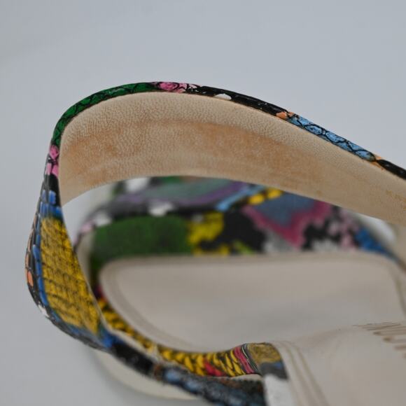 KAT MACONIE Multicolored Snake Embossed Block Heels Size US 9 - Picture 5 of 8